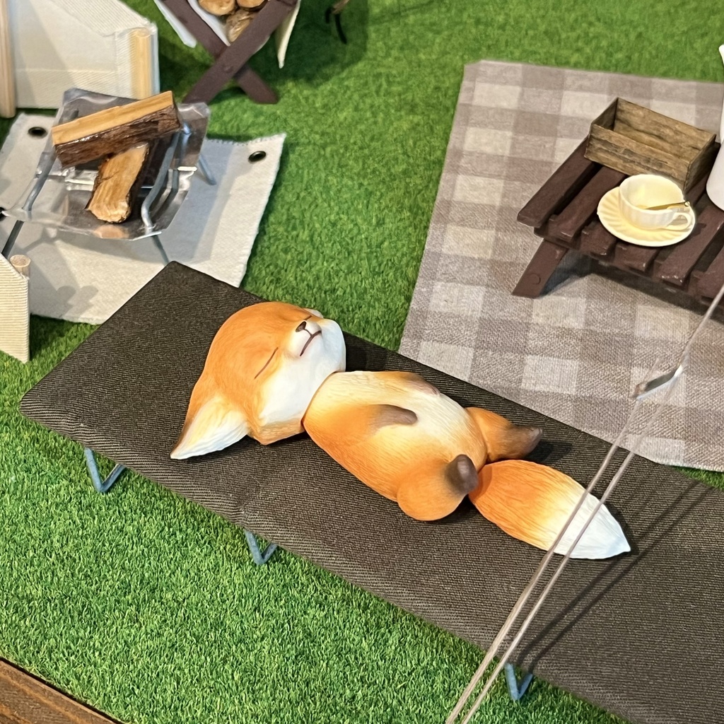 へそ天アカギツネ