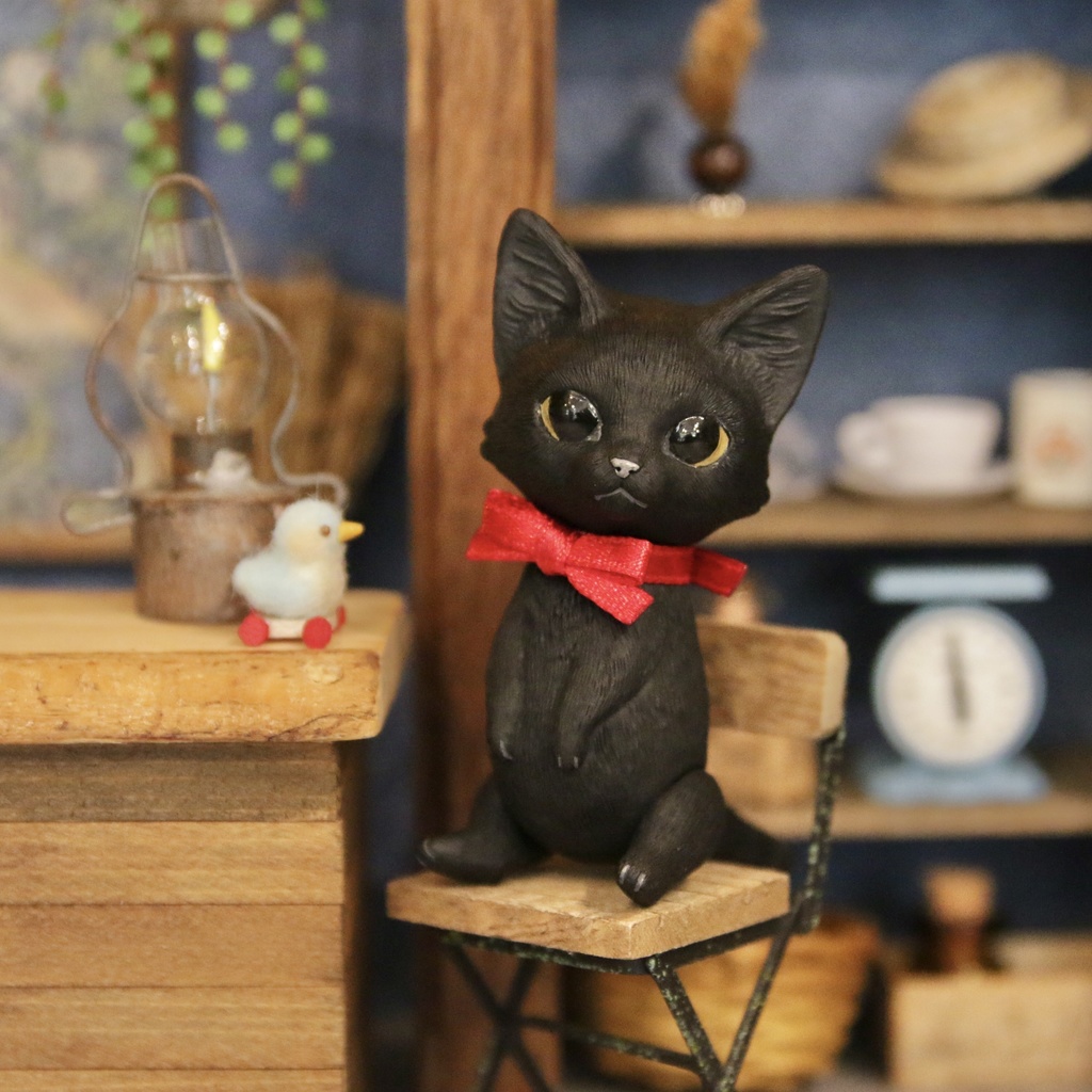 Uitta Doll mini cat*黒ネコ