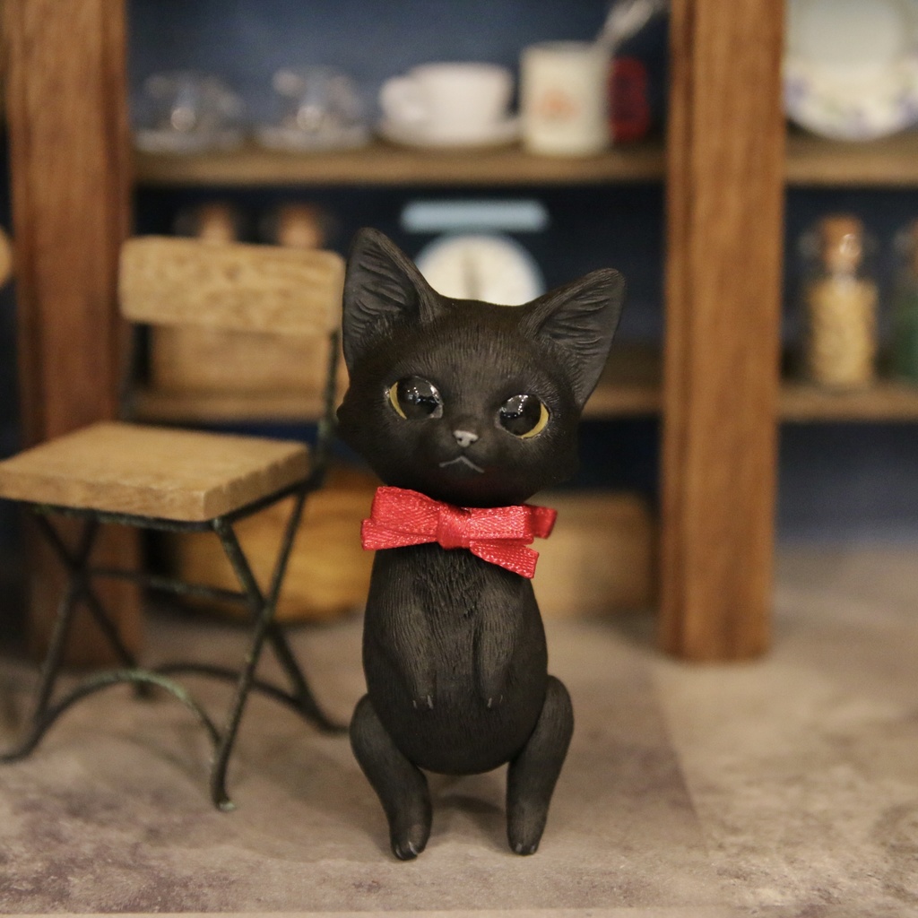 Uitta Doll mini cat*黒ネコ