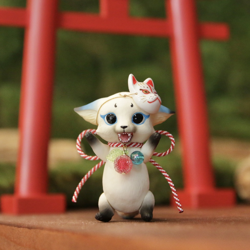 Uitta Doll mini fully fox*ガブガブ白狐 ブルー