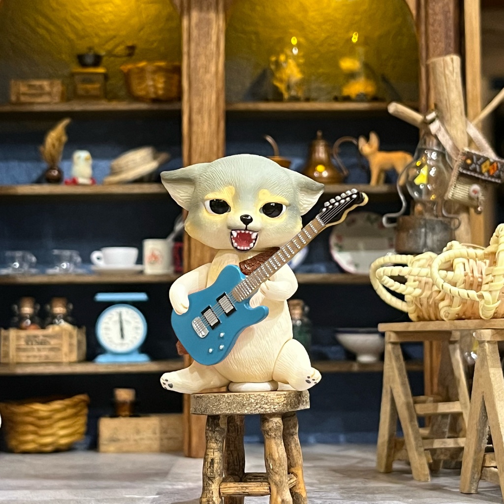 Uitta Doll mini wolf ギタリスト*シンリンオオカミ ターコイズ