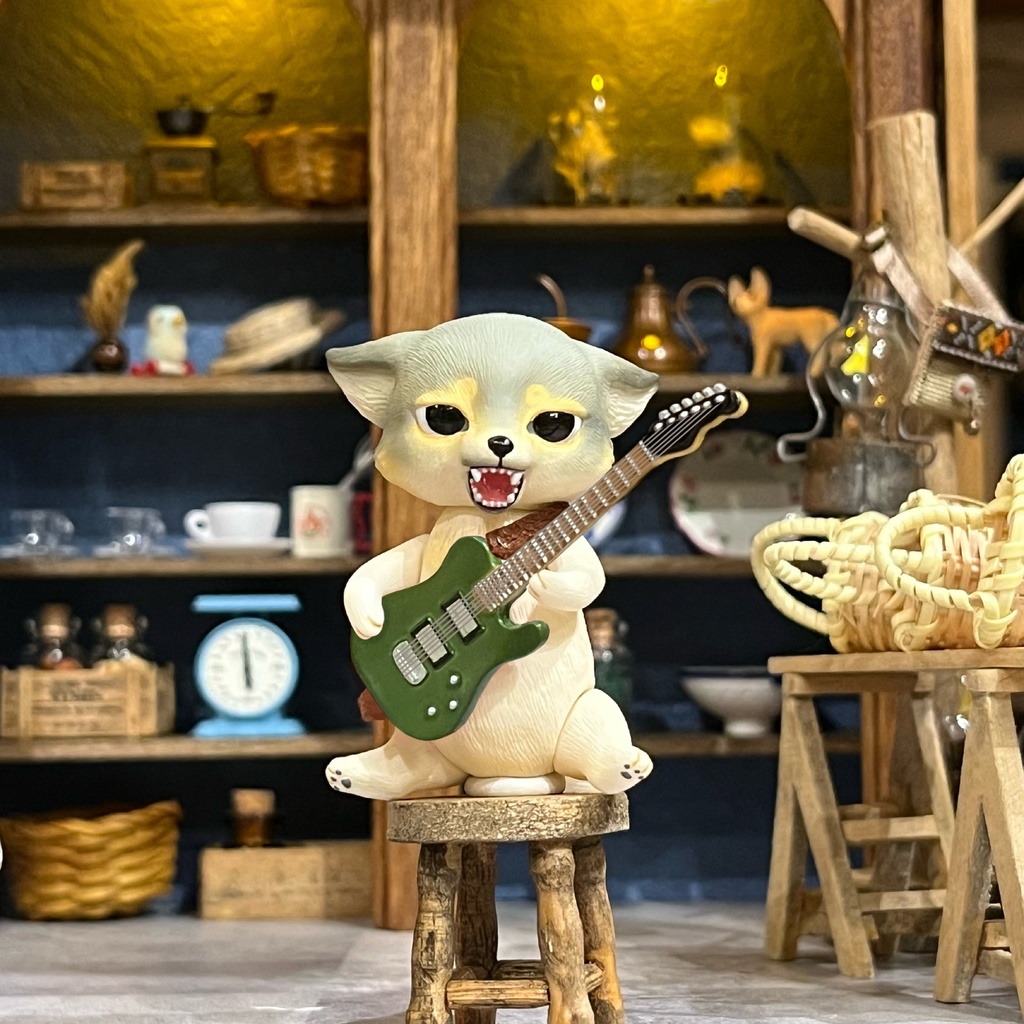 Uitta Doll mini wolf ギタリスト*シンリンオオカミ モスグリーン