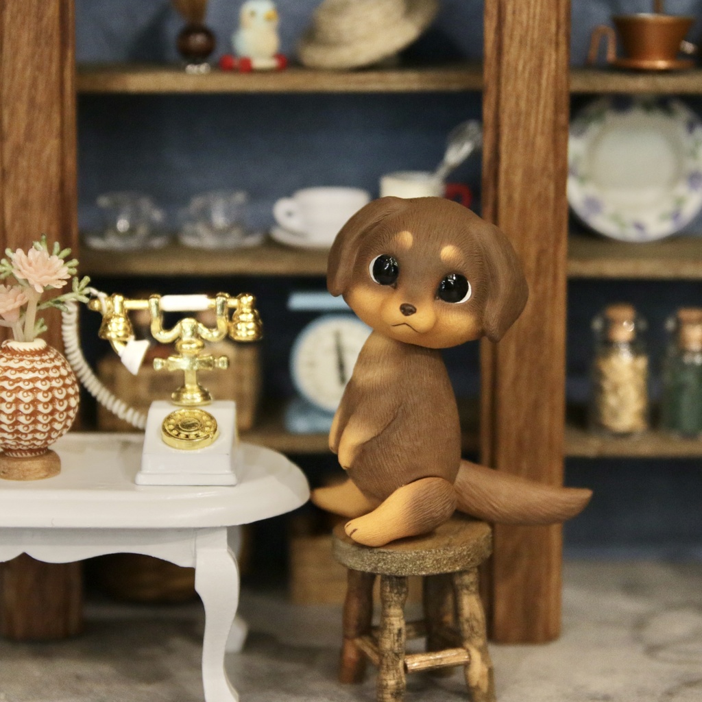 Uitta Doll mini dog*ダックスフント チョコタン