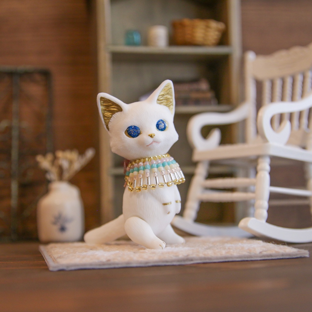 Uitta Doll mini cat＊バステト 白