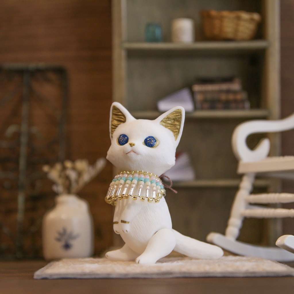Uitta Doll mini cat＊バステト 白