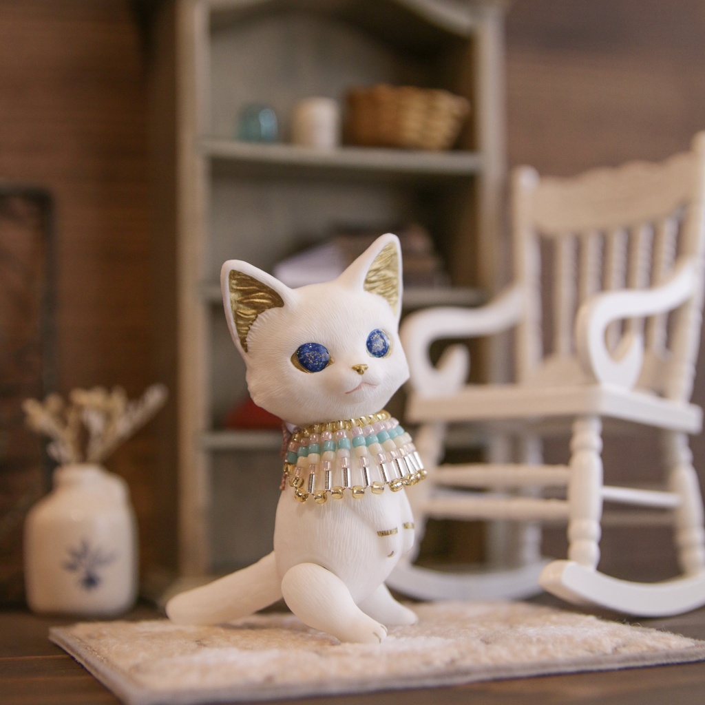 Uitta Doll mini cat＊バステト 白