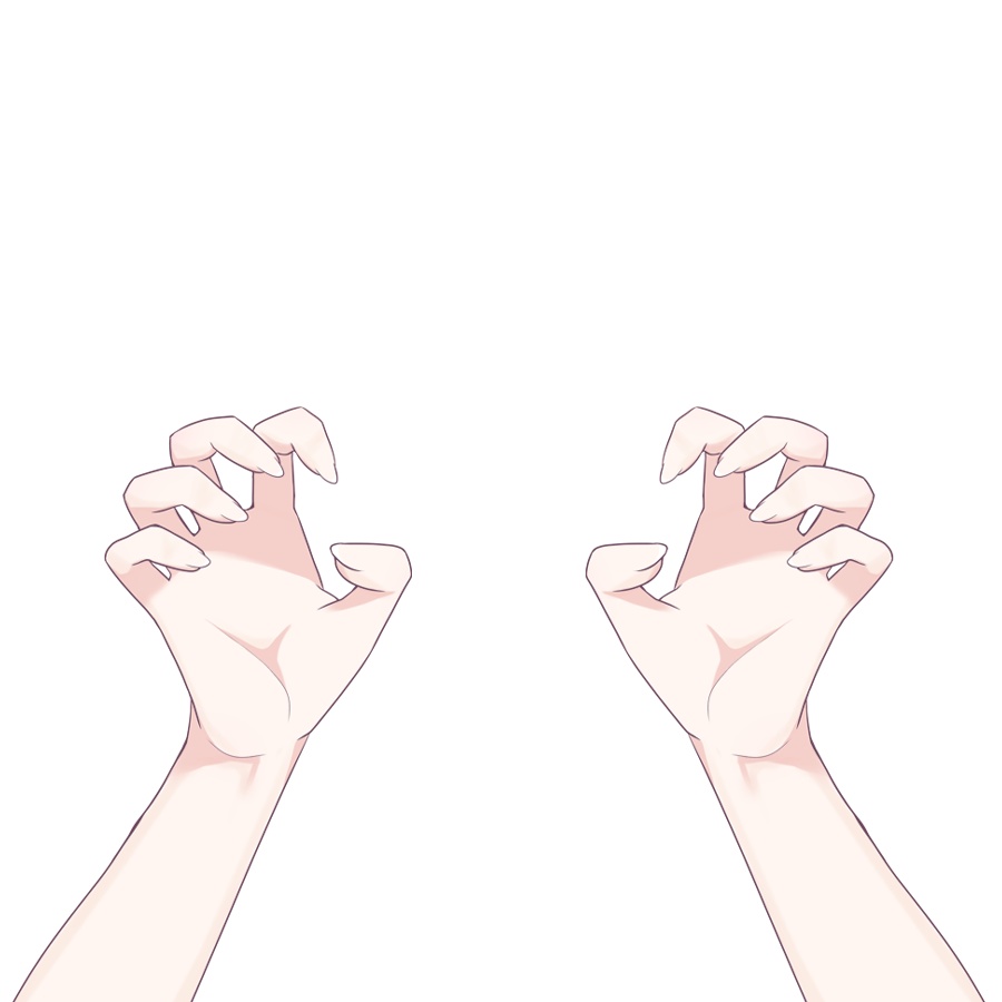 おてて素材#01 がおー