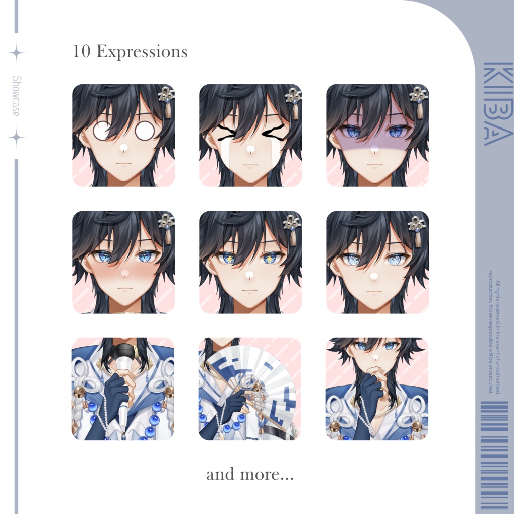 【Live2Dモデル】Wolf Kiba | 10 expressions