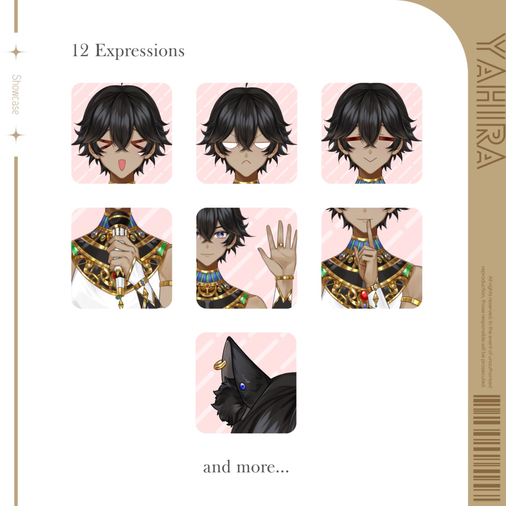 【Live2Dモデル】 Egyptian Cat Prince Yahira | Over 12 expressions
