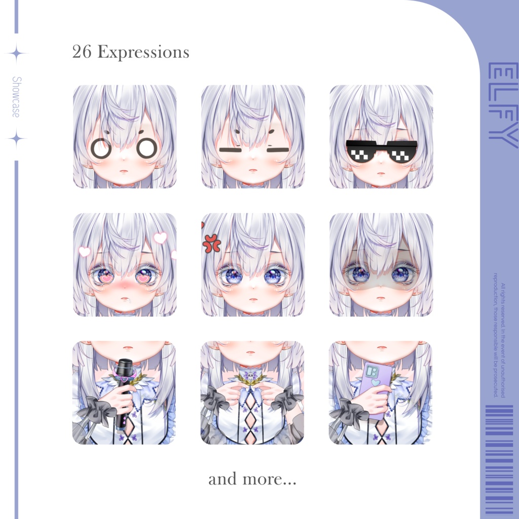 【Live2Dモデル】Elfy | 26 expressions