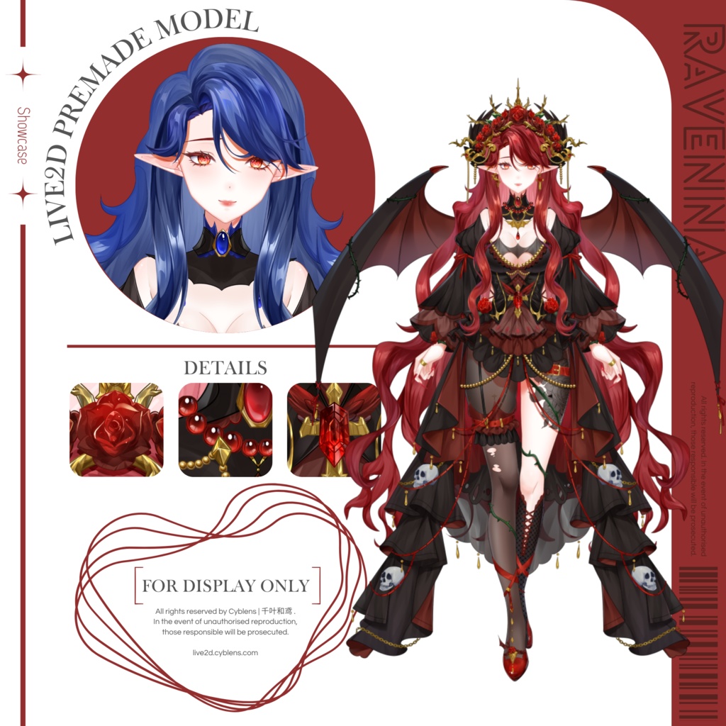 【Live2Dモデル】 Ravenna | 10 expressions, 2 Versions