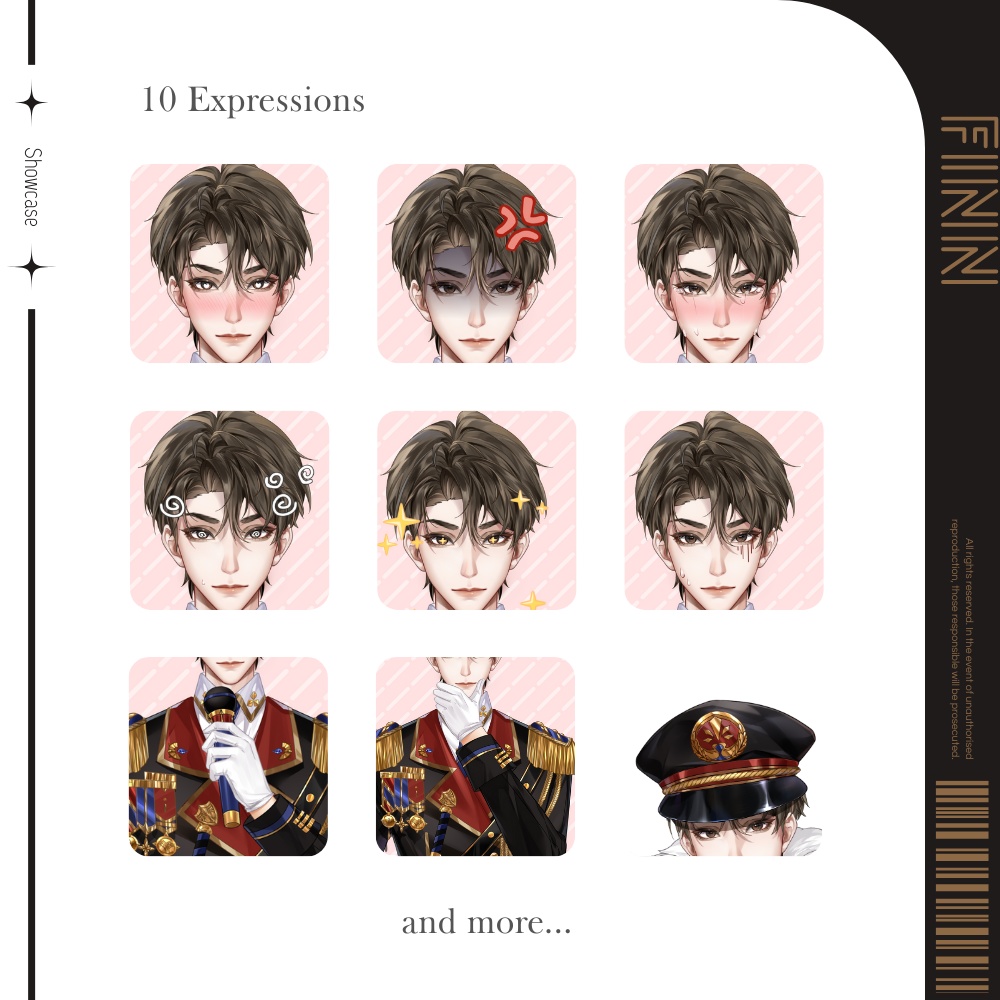 【Live2Dモデル】Finn | Over 10 expressions