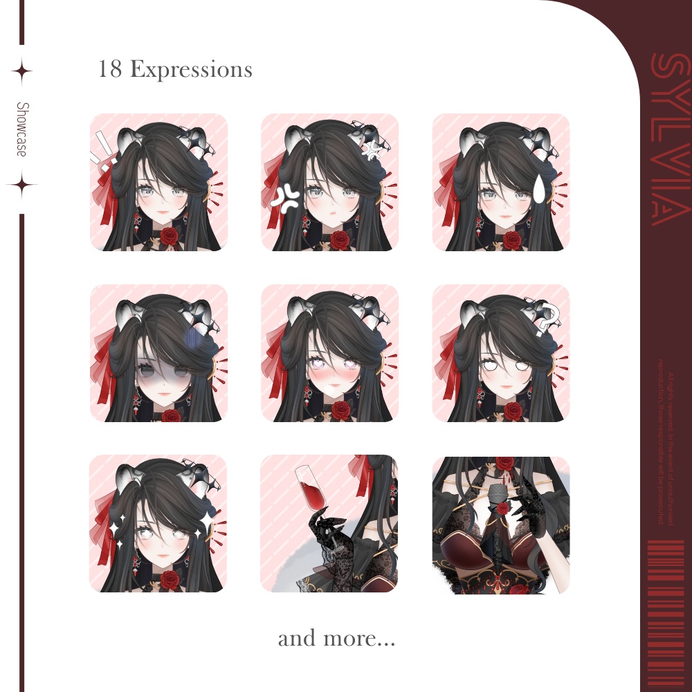 【Live2Dモデル】Sylvia | Over 18 expressions