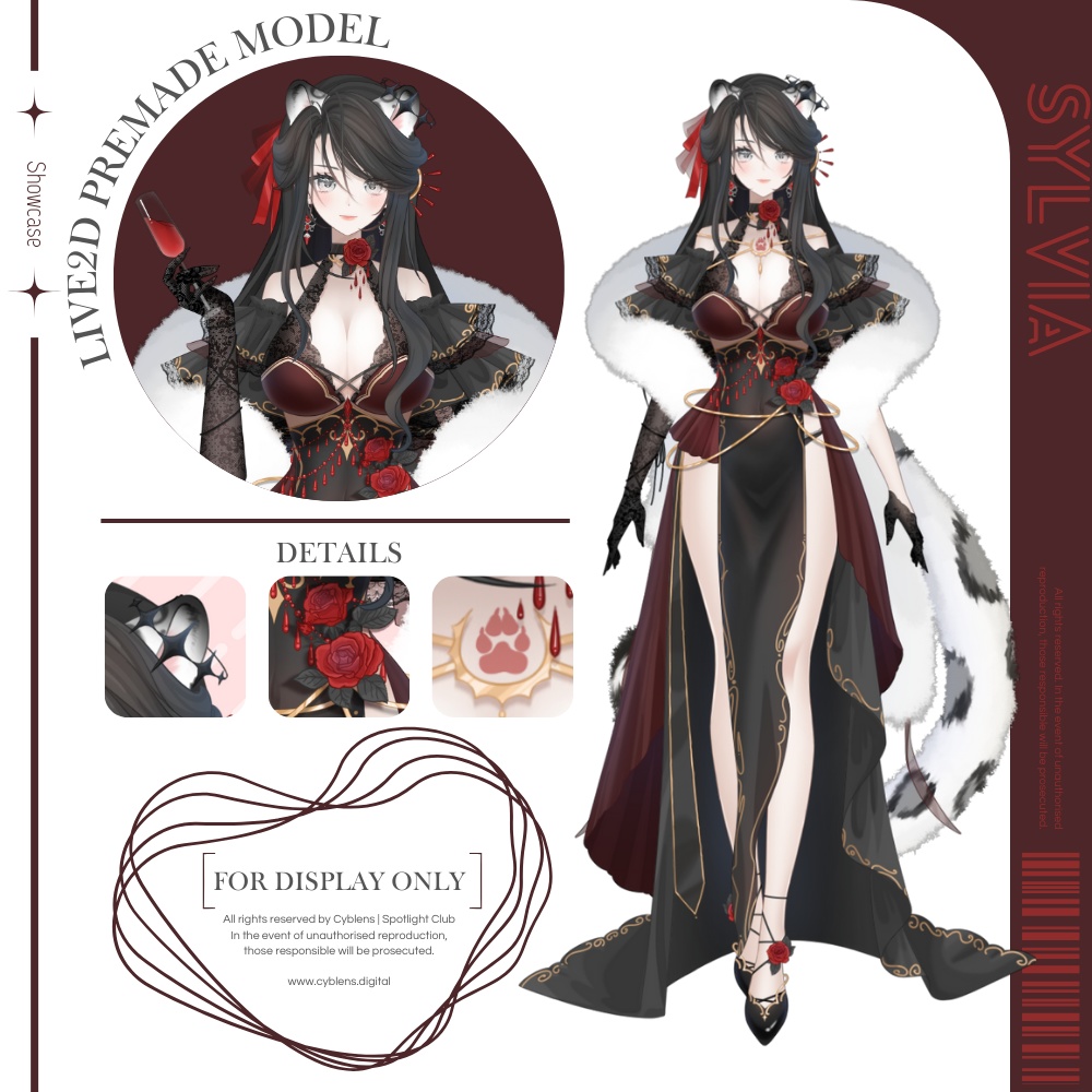 【Live2Dモデル】Sylvia | Over 18 expressions