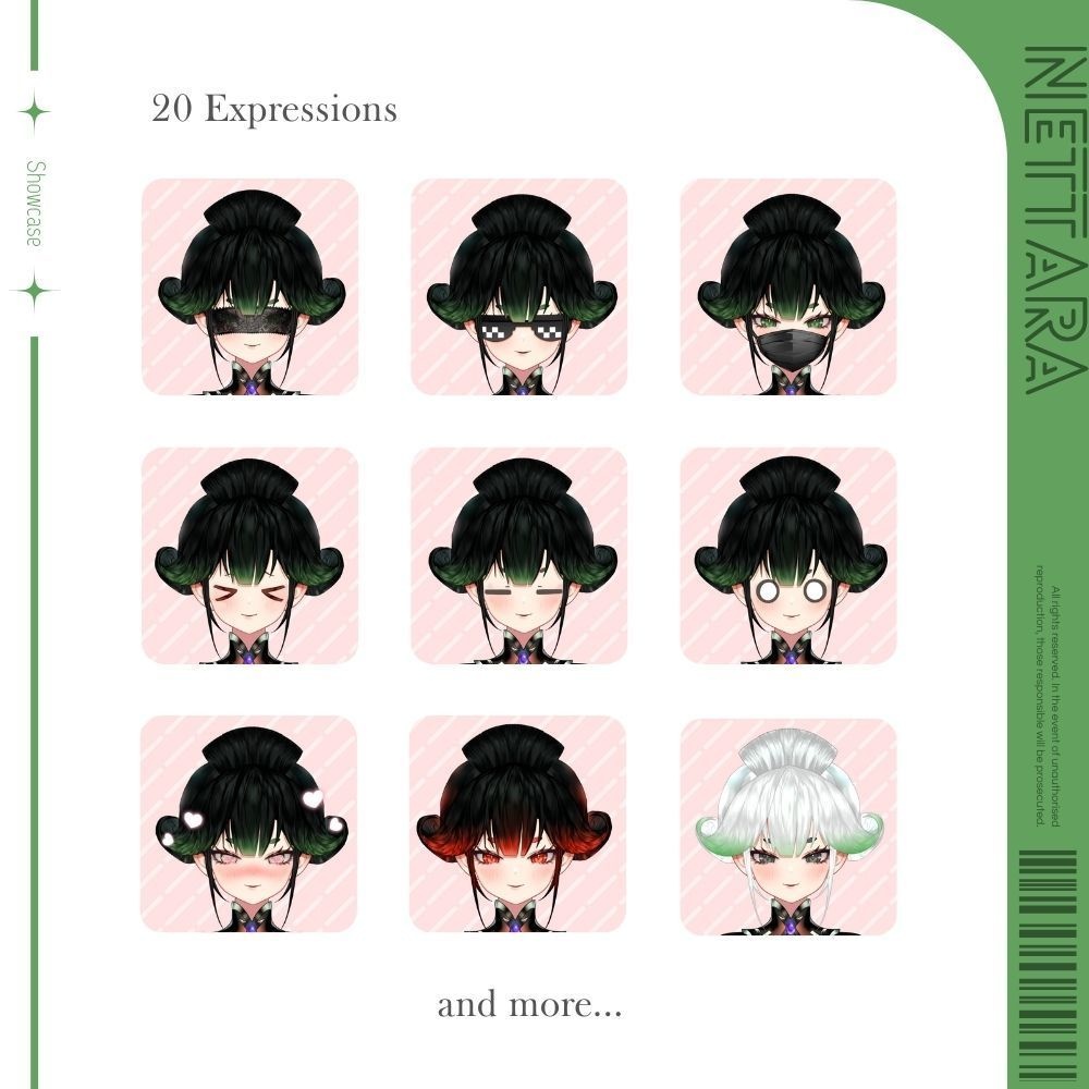 【Live2Dモデル】Nettara | Over 20 expressions | Public Premade VTuber Model