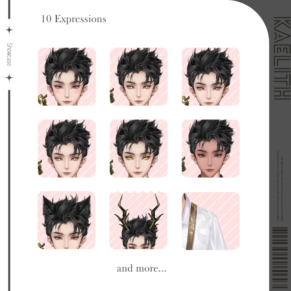 【Live2Dモデル】Kaelith | Over 10 expressions | Public Premade VTuber Model