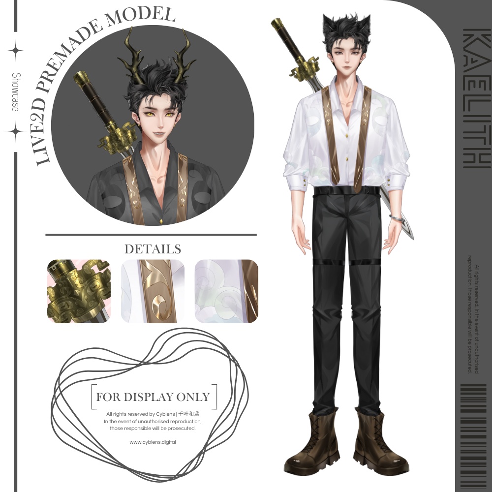 【Live2Dモデル】Kaelith | Over 10 expressions | Public Premade VTuber Model