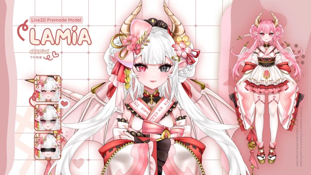 【Live2Dモデル】Lamia | Over 23 expressions | Public Premade Model