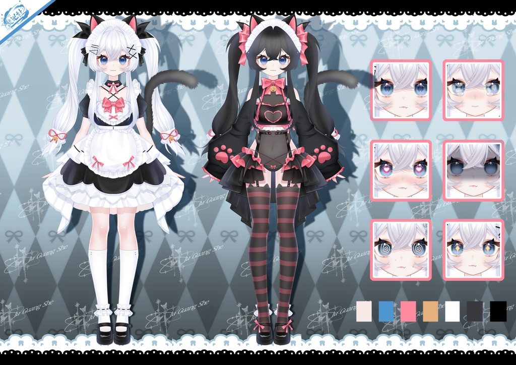 【Live2Dモデル】Nekomi | Over 18 expressions | Public Premade Model