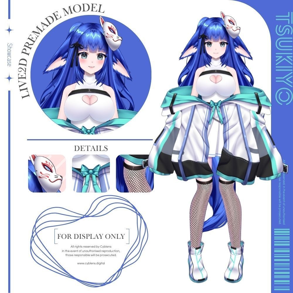 【Live2Dモデル】Tsukiyo | Over 7 expressions | Public Premade Model