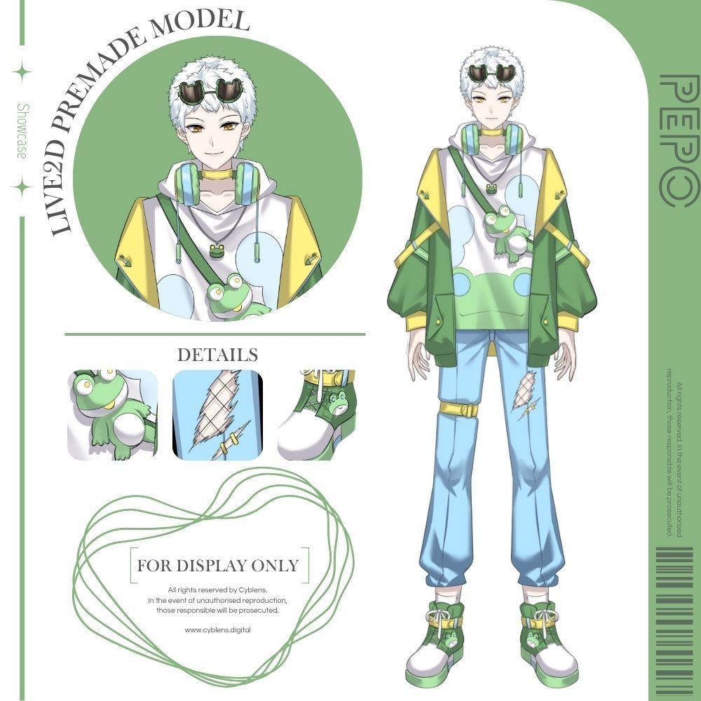 【Live2Dモデル】Pepo | Over 12 expressions | Public Premade Model