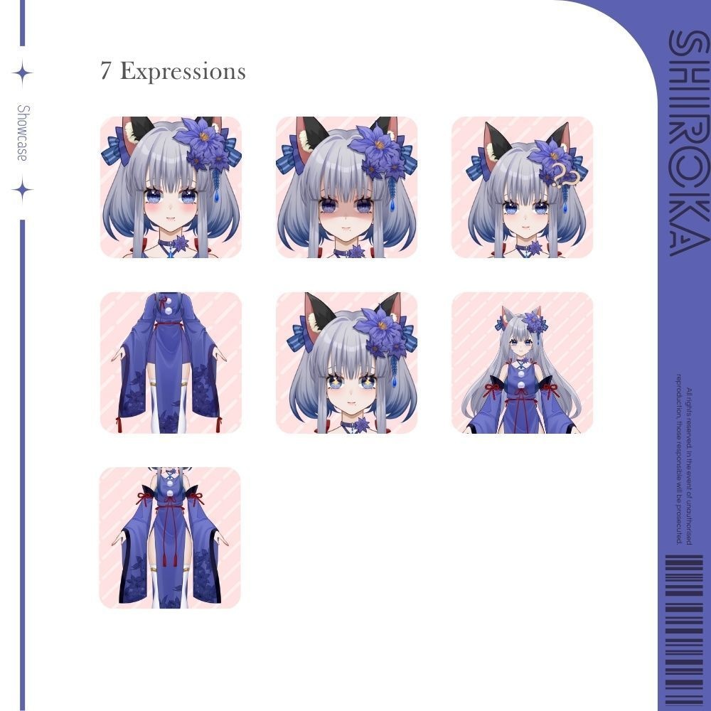 【Live2Dモデル】 Shiroka | Over 7 expressions | Public Premade Model