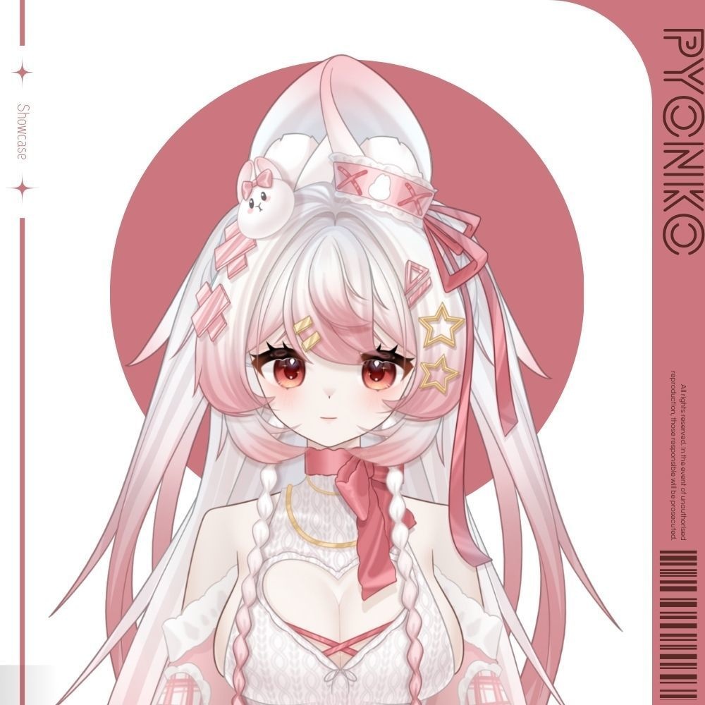 【Live2Dモデル】 Pyonko | Over 17 expressions | Public Premade Model