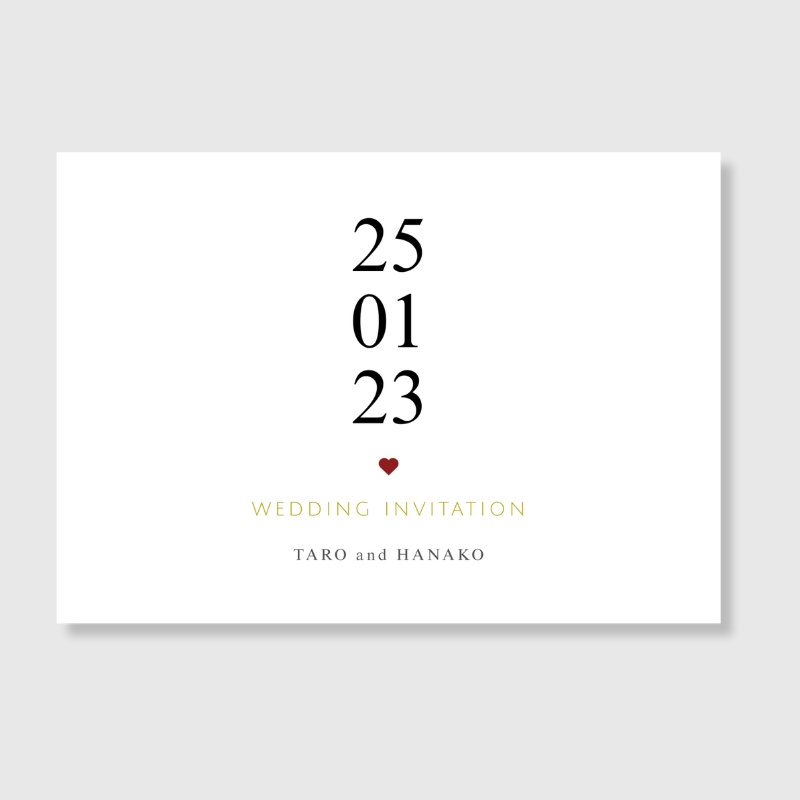 【結婚式 招待状】Canvaテンプレート|シンプル・手作り・ポストカード風 ペーパーアイテム