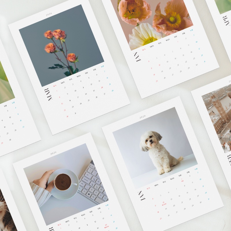 Canvaで作る 自作カレンダー テンプレート 002|A4・全2種プレゼント【作成ガイド付き】