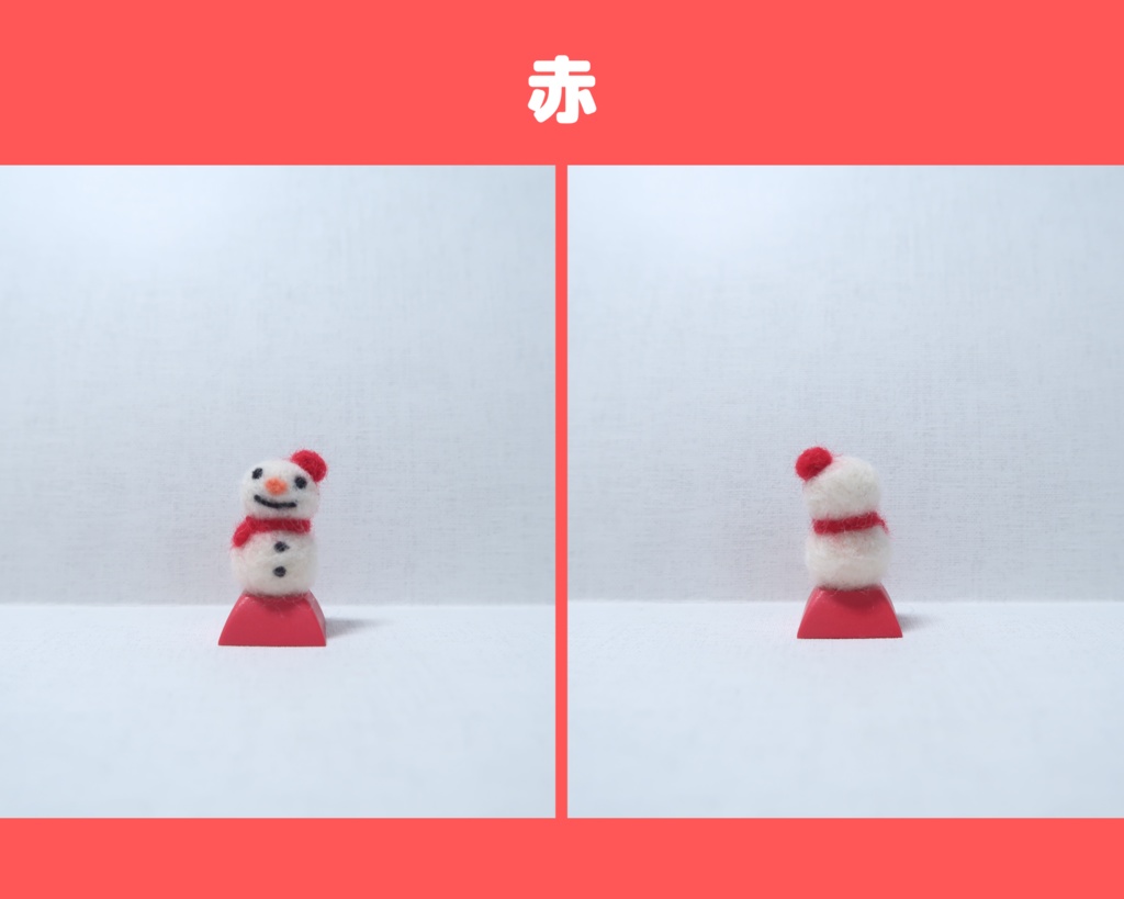 虹色雪だるまキーキャップ