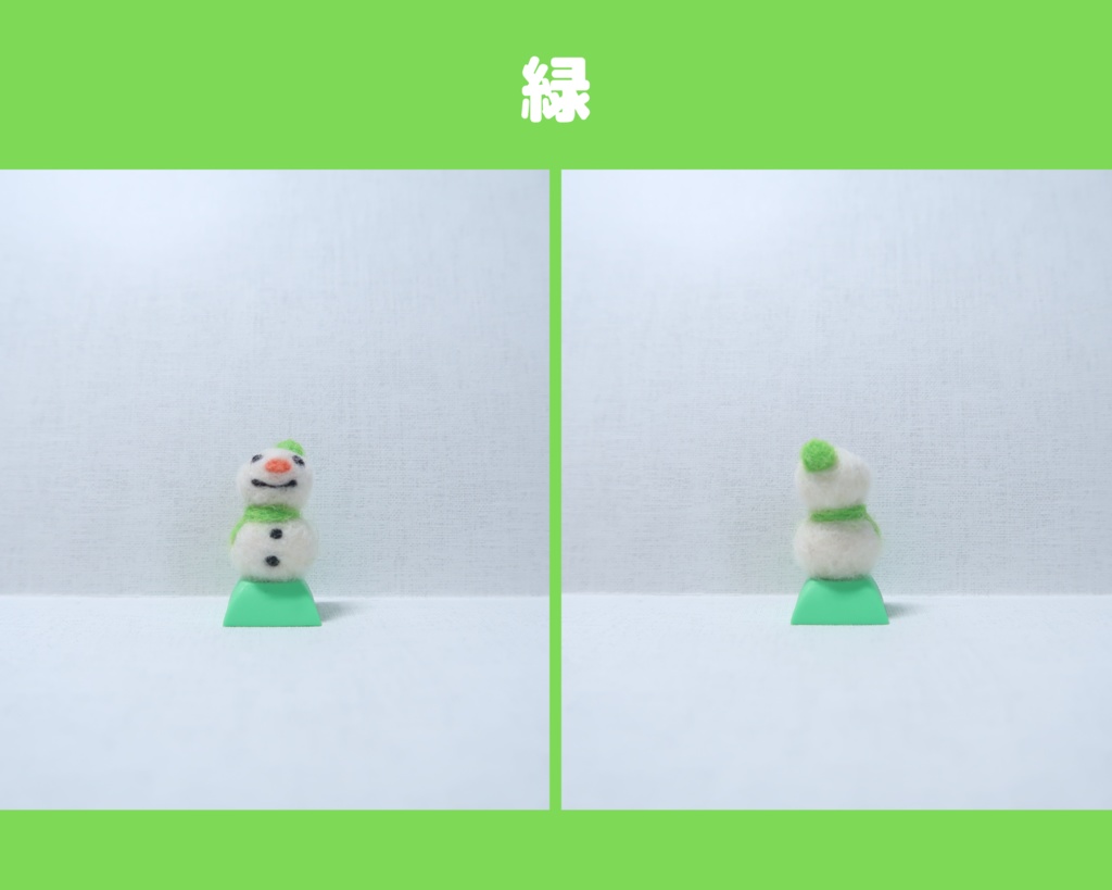 虹色雪だるまキーキャップ