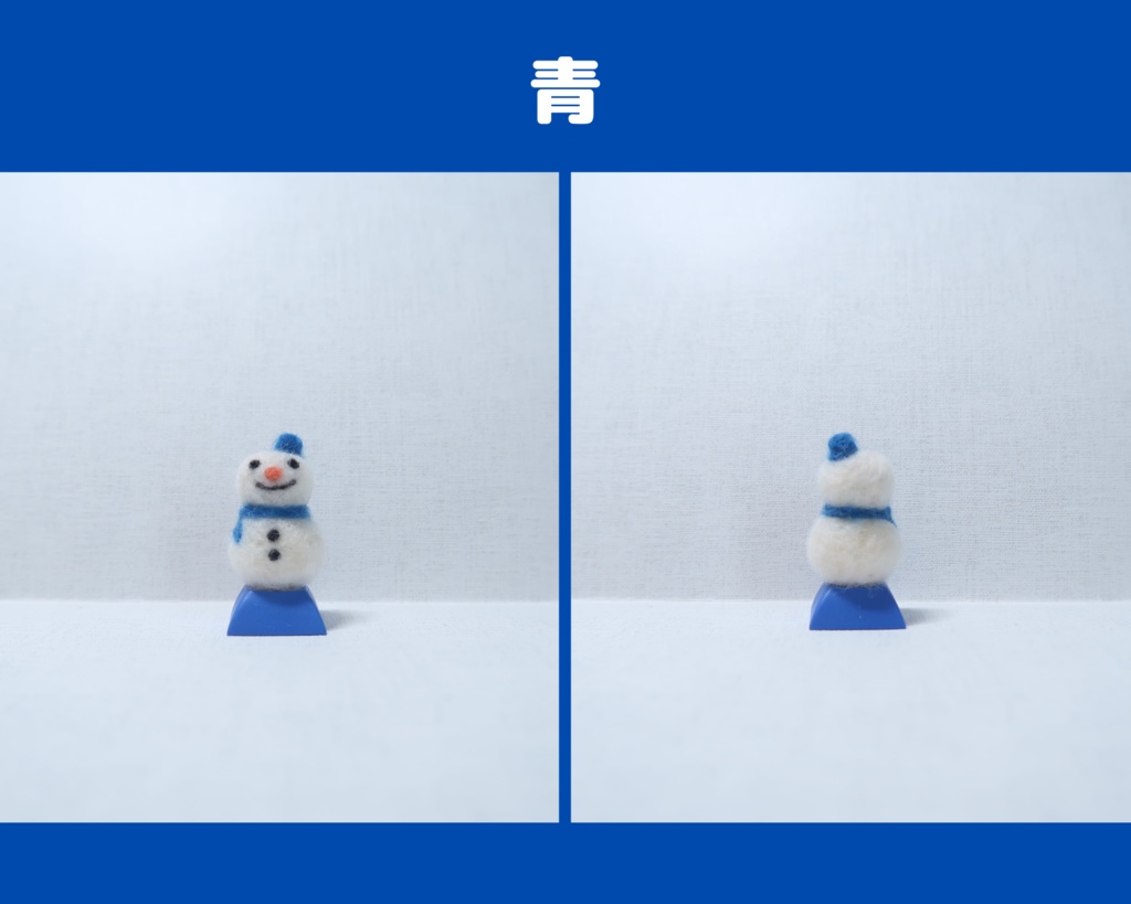 虹色雪だるまキーキャップ