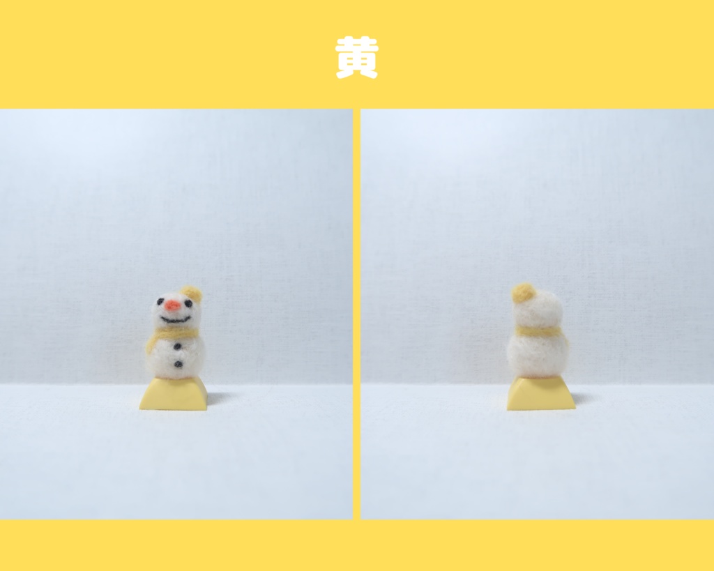 虹色雪だるまキーキャップ