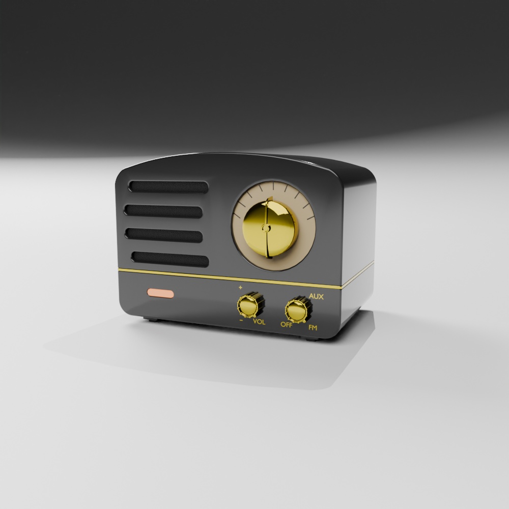 【無料版：3Dモデル&テクスチャ】ラジオ