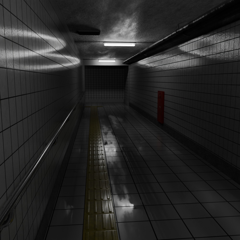 【3Dモデル&テクスチャ】地下通路アセット