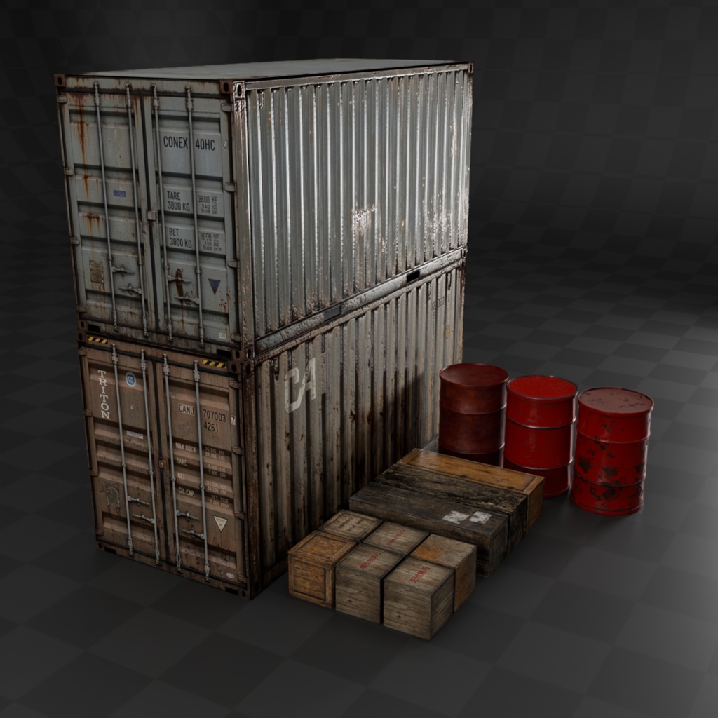 【3Dモデル】貨物アセット
