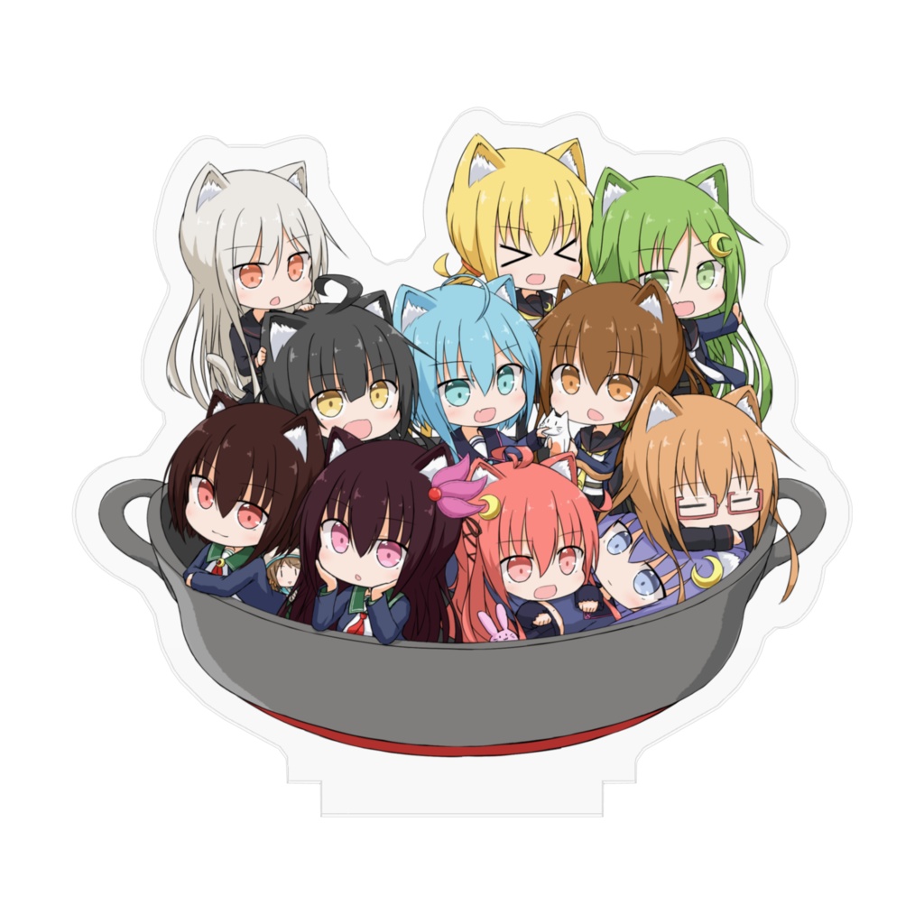 睦月型姉妹(ねこなべver)