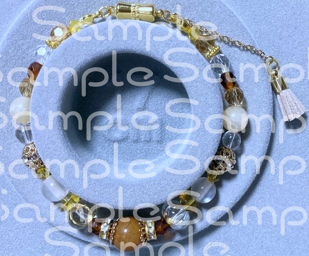 【原神】鍾離イメージブレスレット【天然石使用】