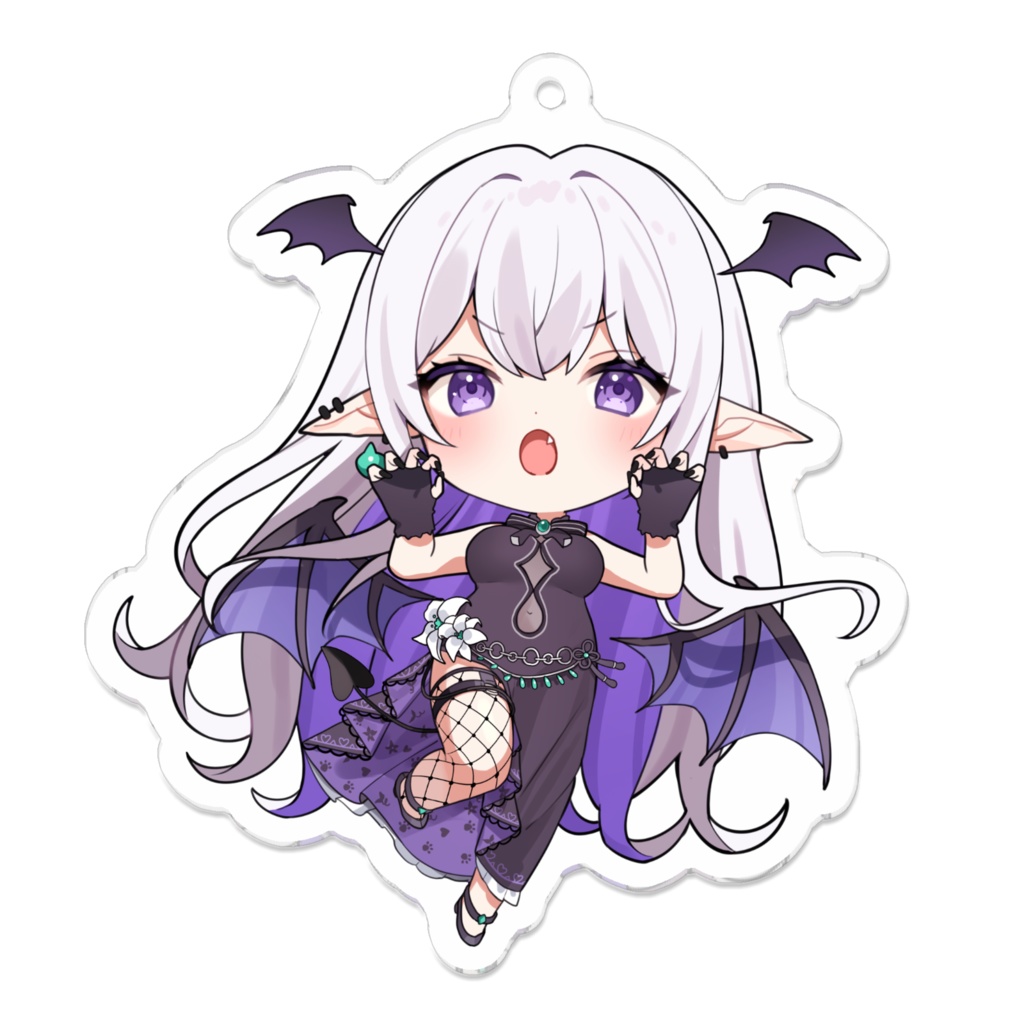 【猫魔りり】アクリルキーホルダー（ミニキャラC）