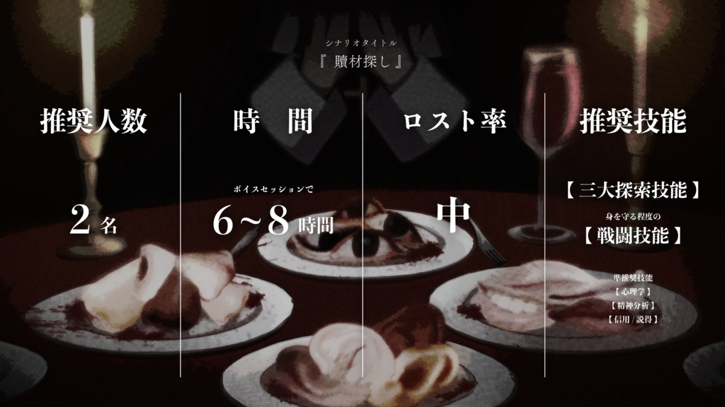 【CoCシナリオ】贖材探し SPLL:E190608