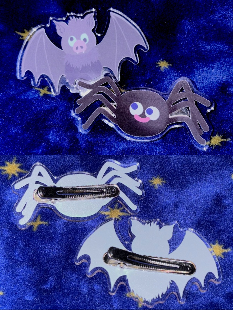 【スプブ】コウモリ前髪クリップ