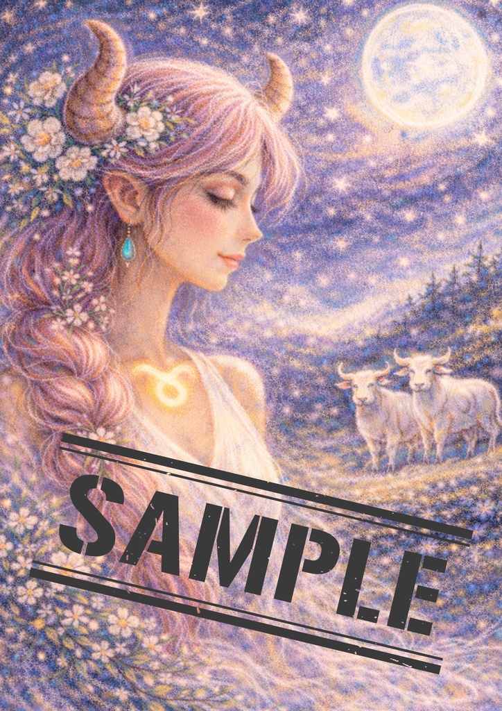 12星座女神化イラストシリーズ ― 水彩・幻想・占星術 ―
