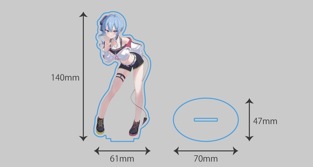 星街すいせいアクリルフィギュア 常闇トワ衣装【非公式】