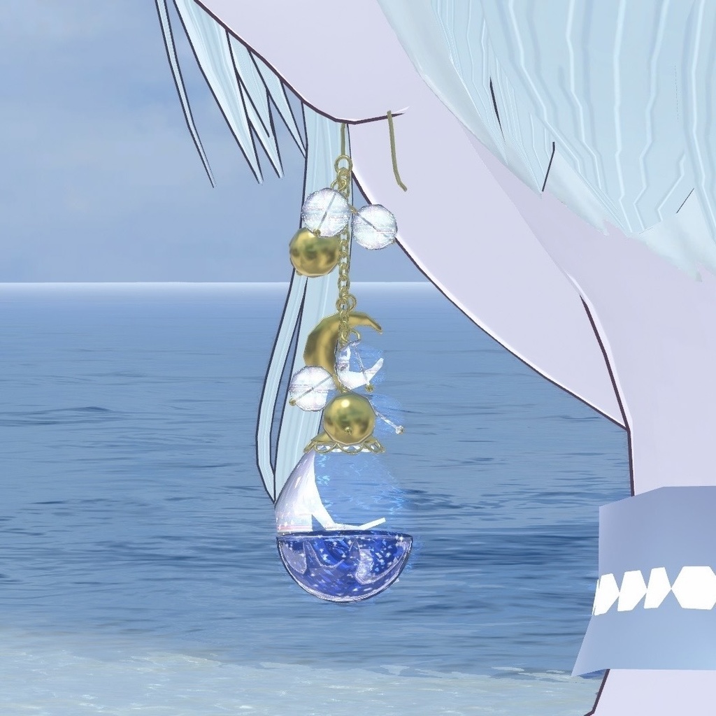【VRchatアバター用】夜空の涙ピアス