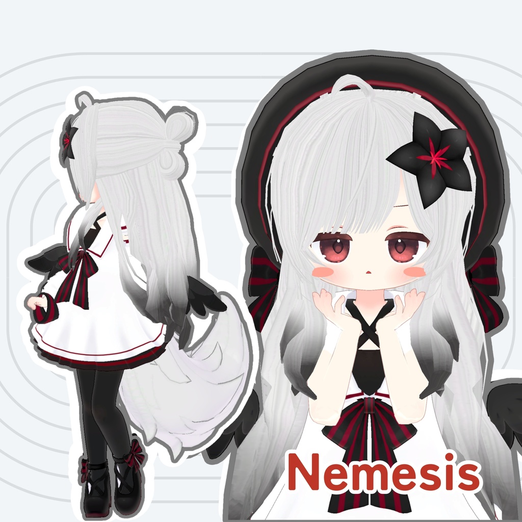 【9avatars】Belle Fleur Ribbon Long【MA対応】