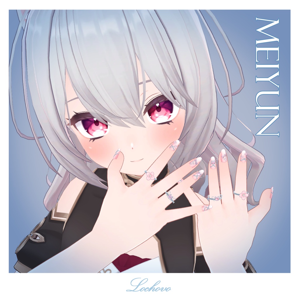 【15対応】Spring Angel Cat Nail & Ring Set