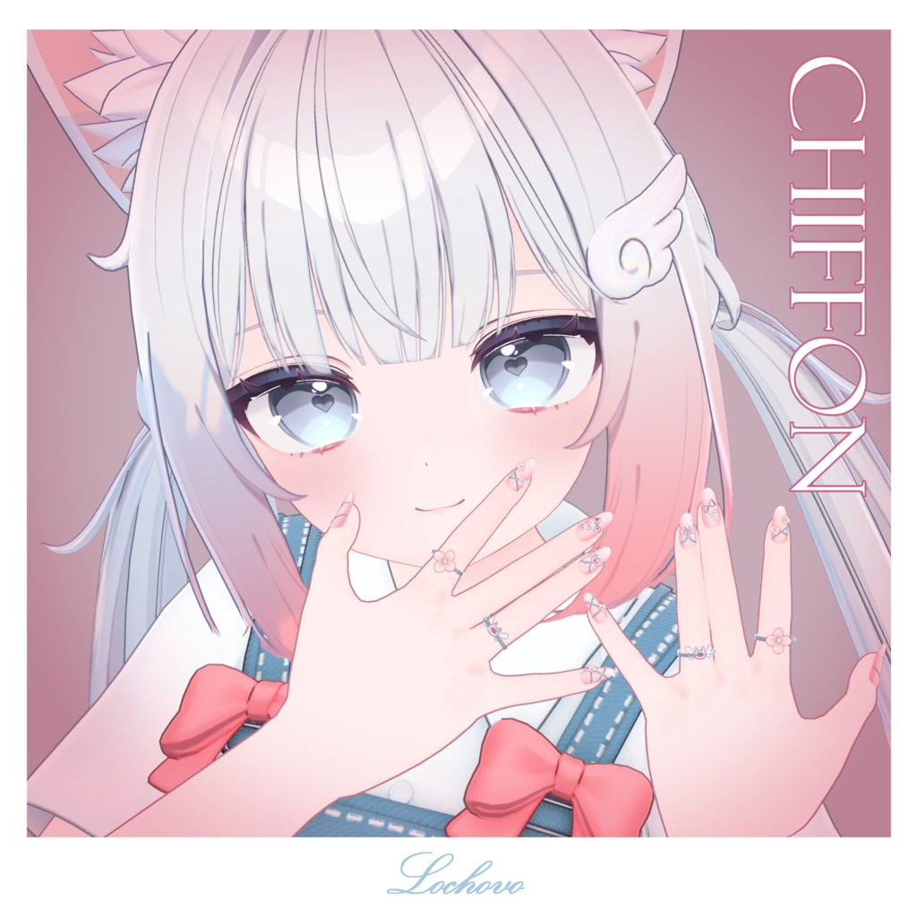 【15対応】Spring Angel Cat Nail & Ring Set