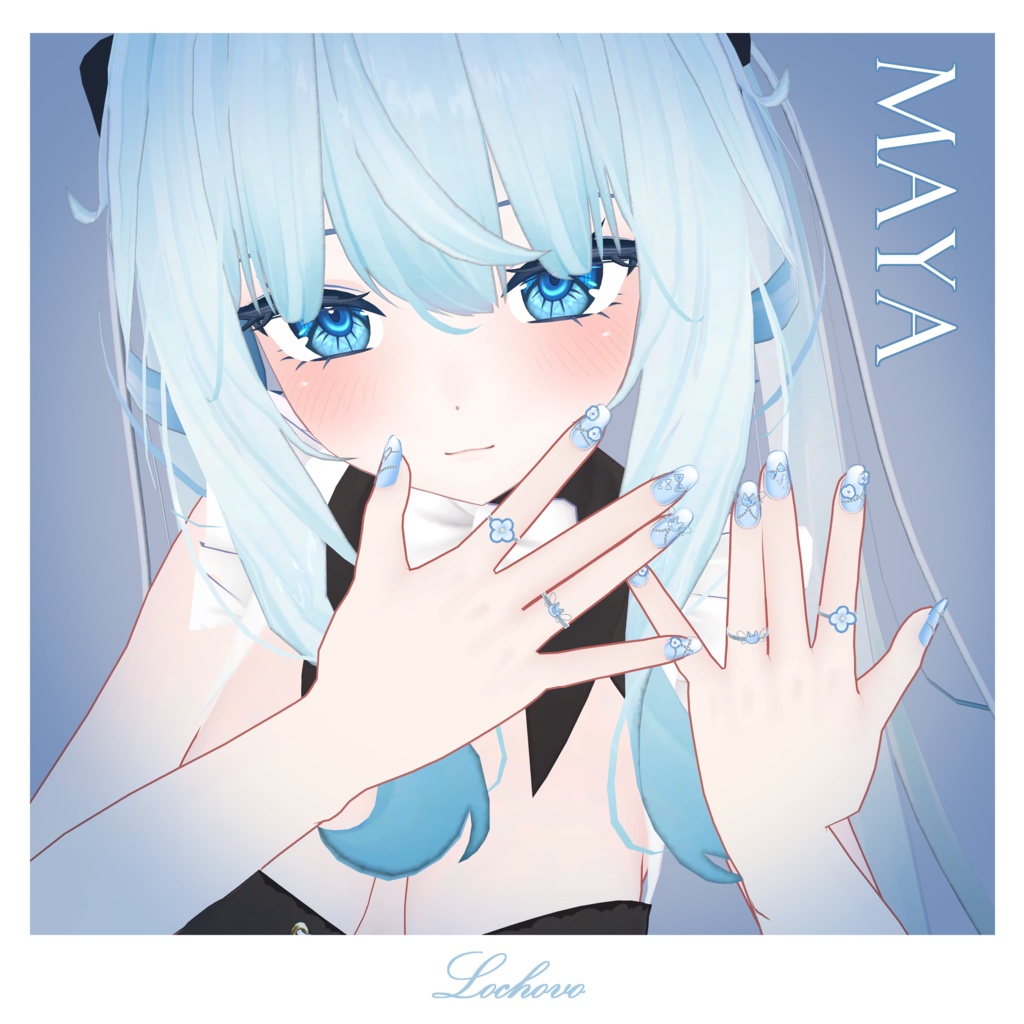 【15対応】Spring Angel Cat Nail & Ring Set