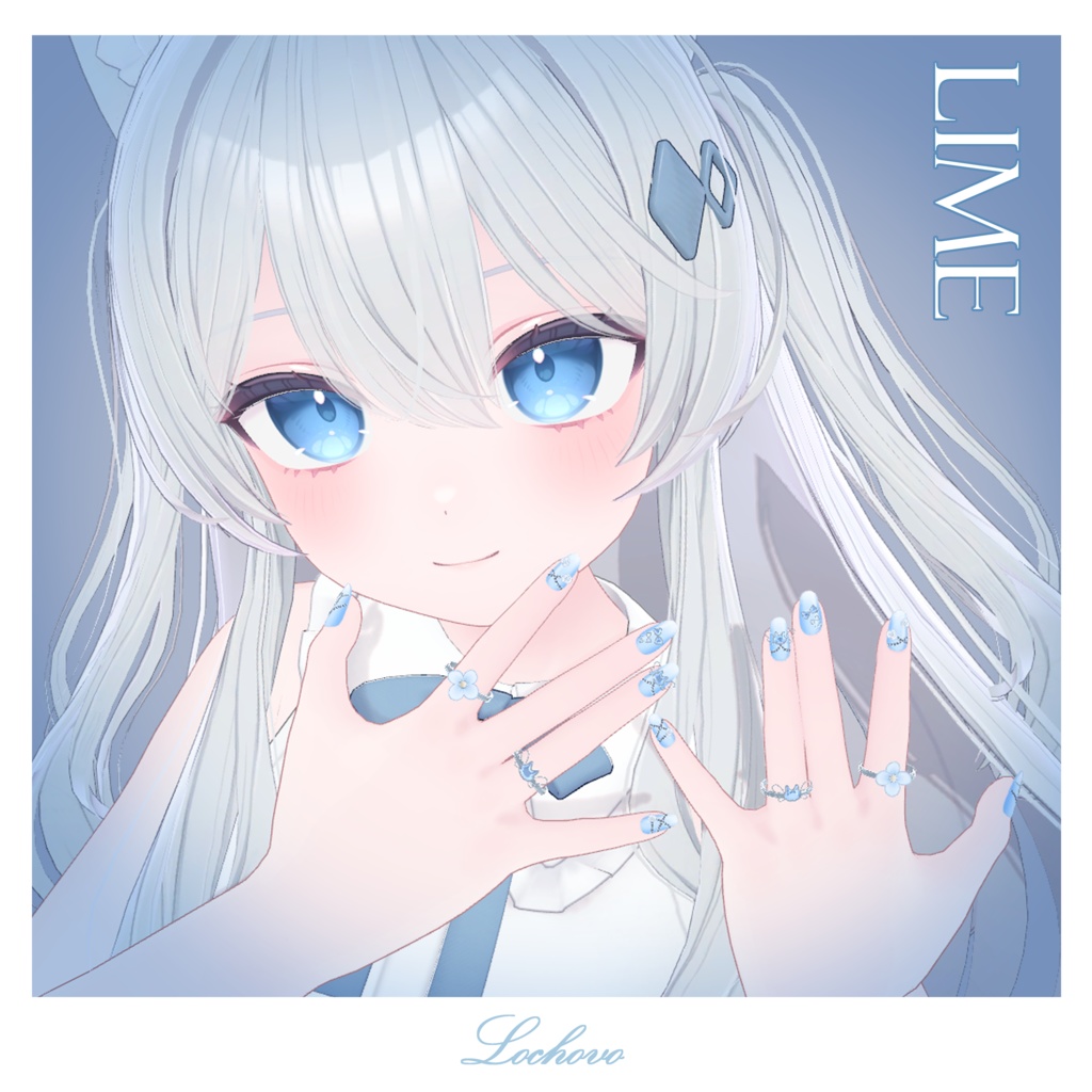 【15対応】Spring Angel Cat Nail & Ring Set