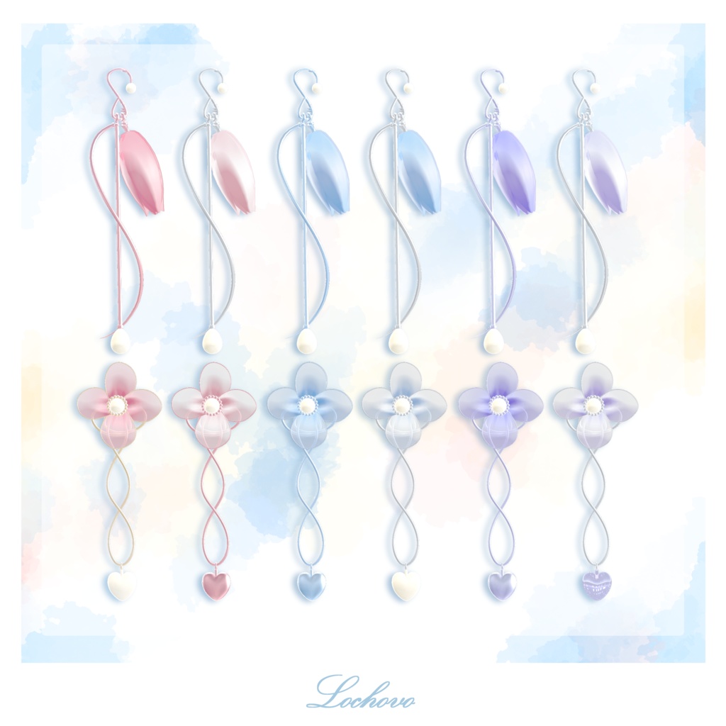 【8対応】hana earring - Moe / Kikyo / Maya / Yuni / Meiyun / Lime / Manuka / Mafuyu